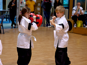 Hitting the pads